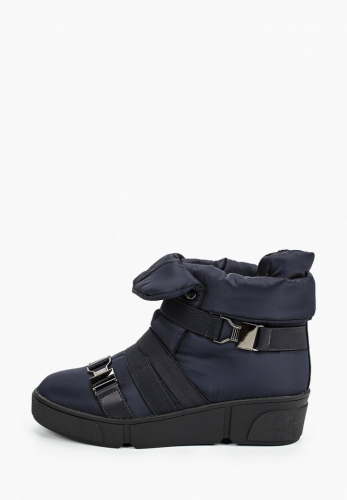 KB630BL Полусапоги дутики короткие женские зимние синие KING BOOTS