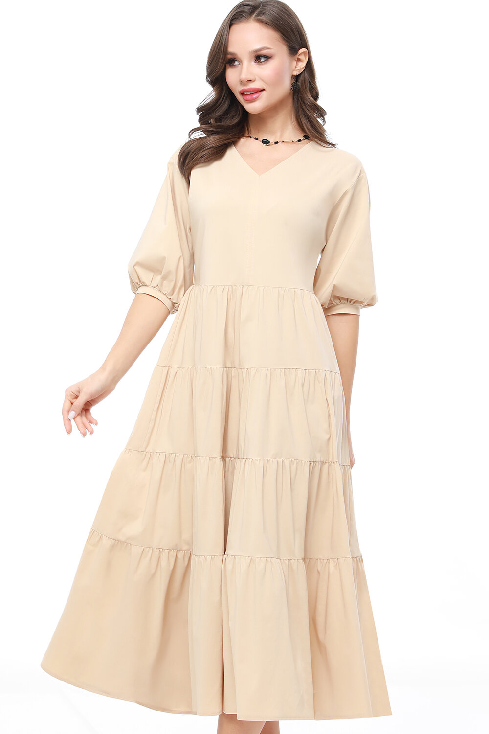 ст. цена2189руб.! DStrend Платье П-4574Бежевый