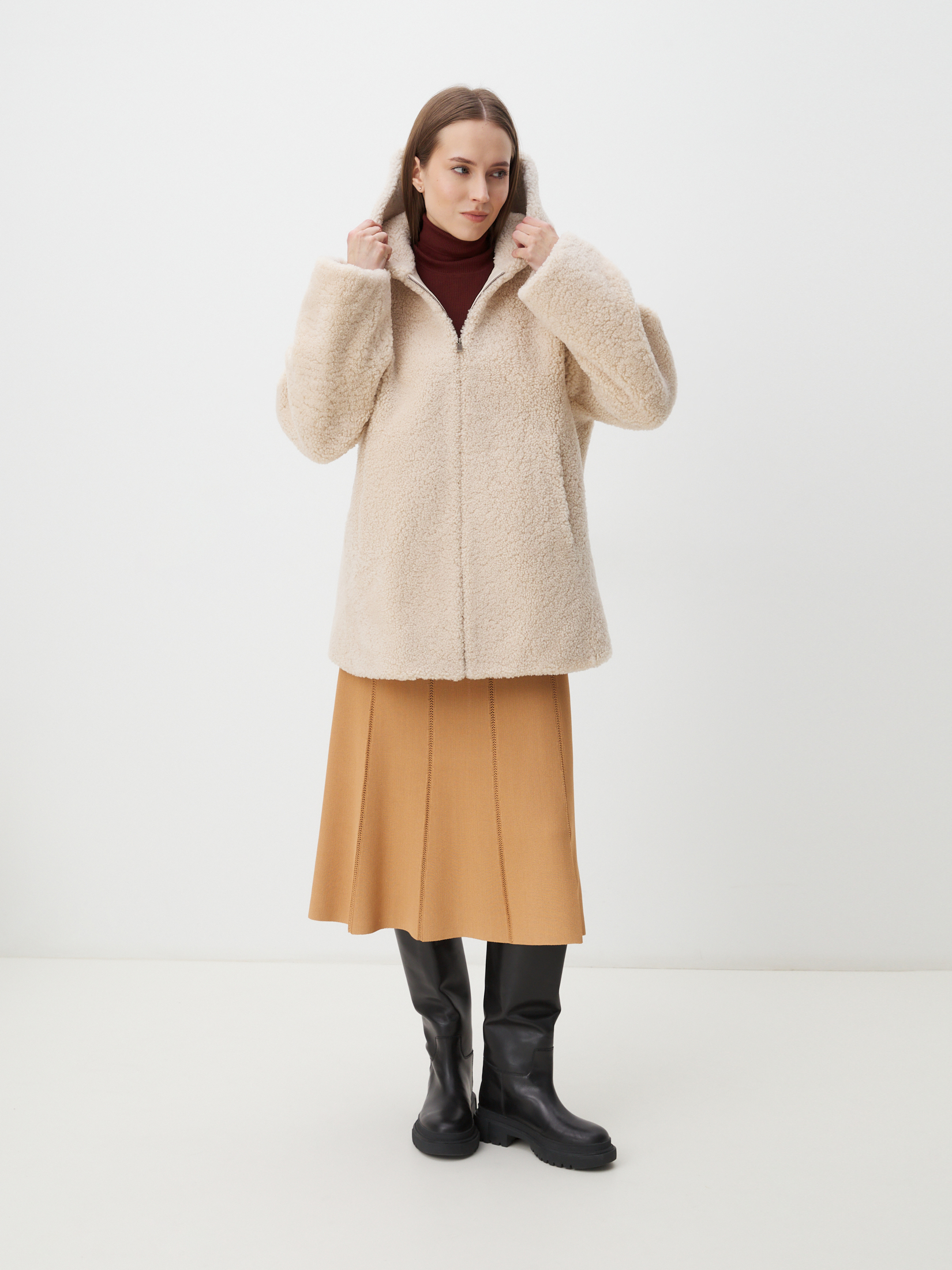 Женская шуба MAISON DAVID 4535986, светло-бежевый