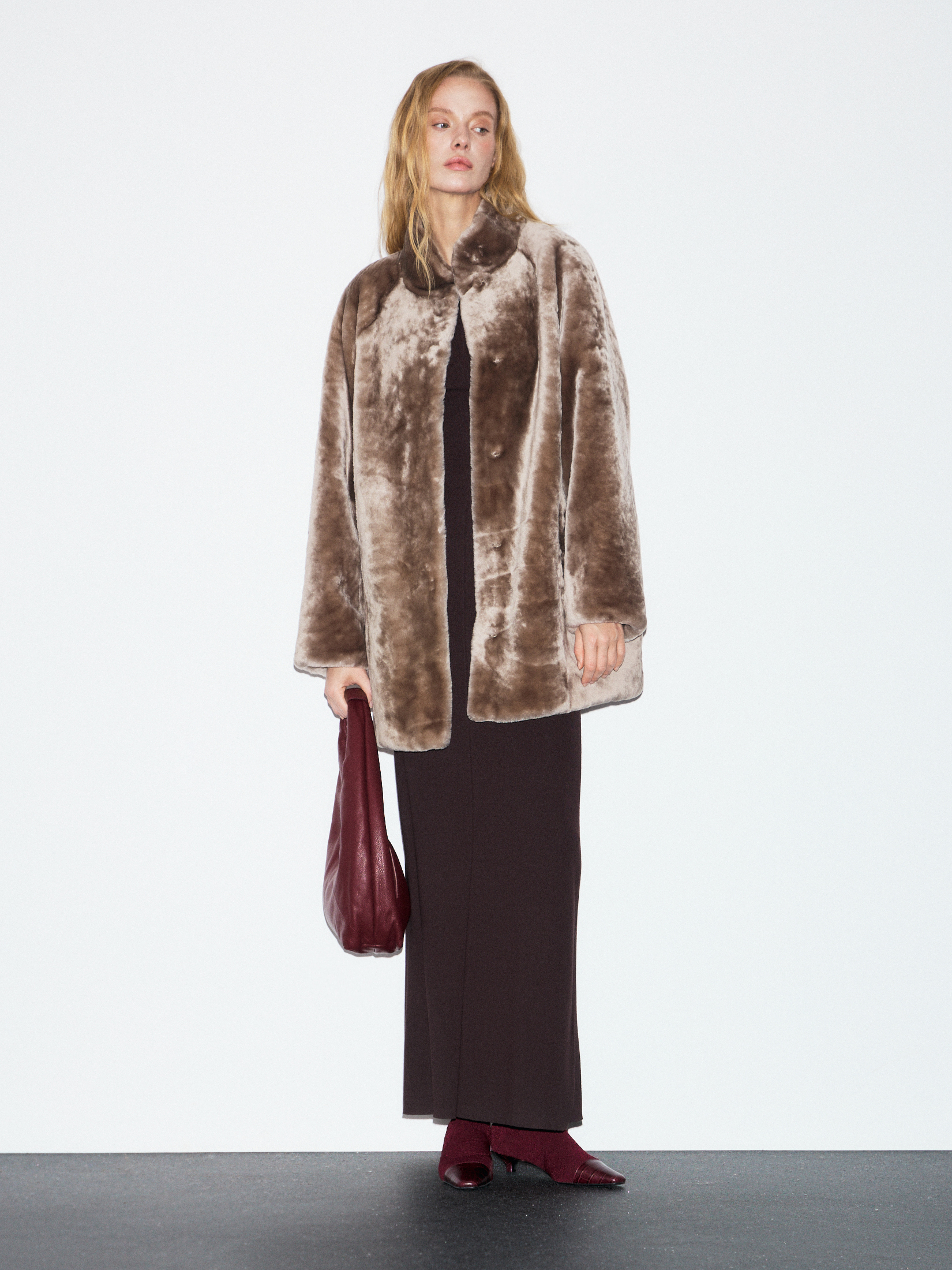 Женская шуба MAISON DAVID 4865218, светло-коричневый