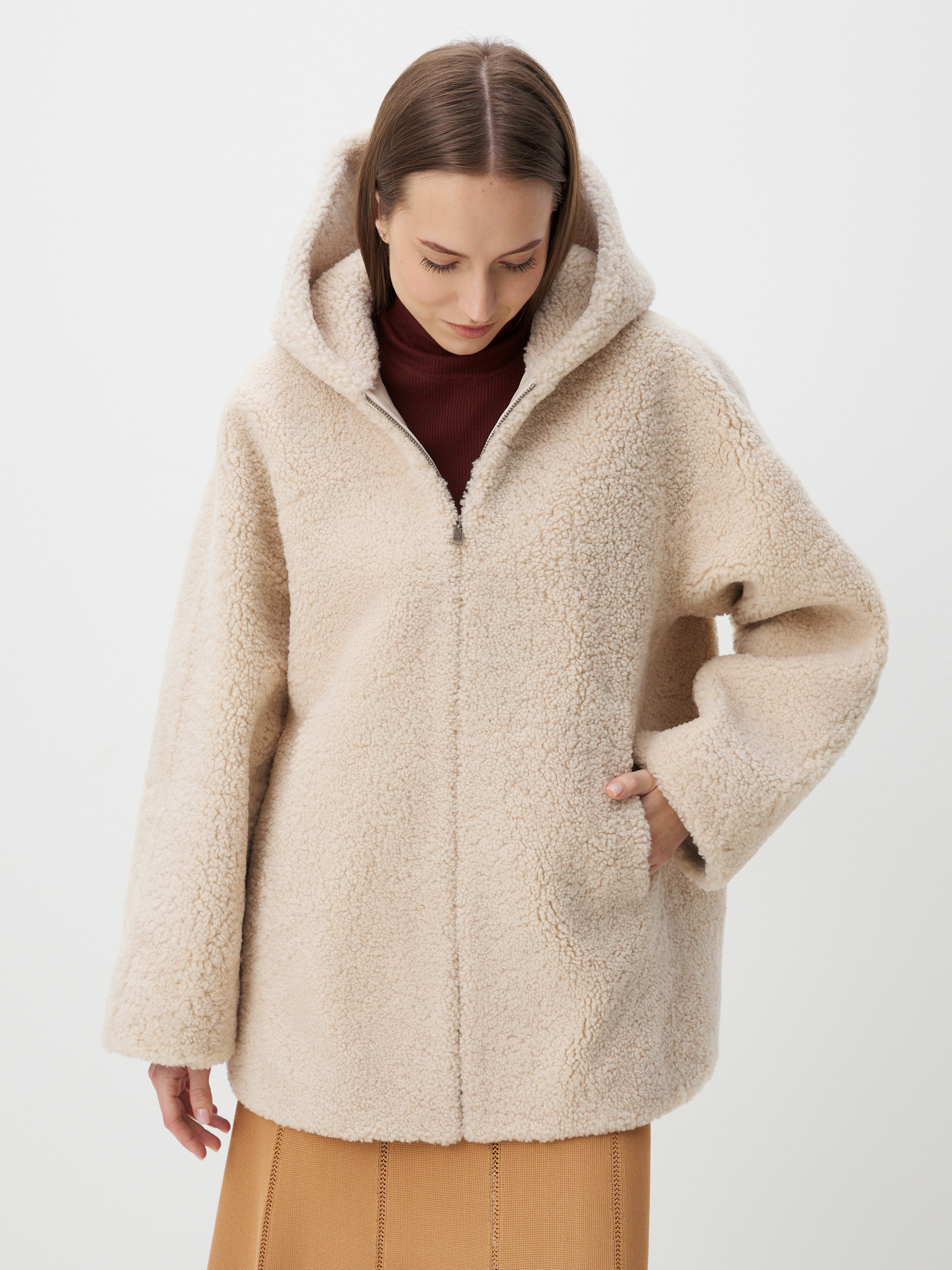 Женская шуба MAISON DAVID 4535986, светло-бежевый