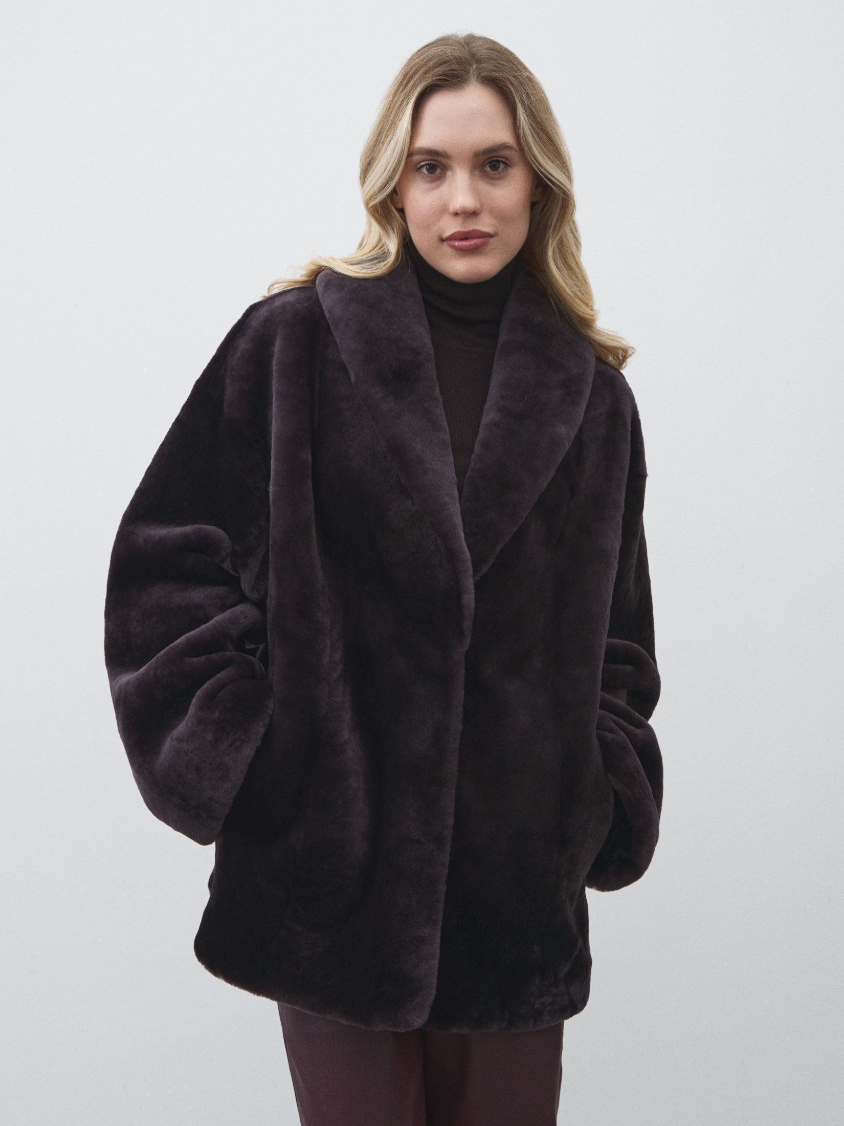 Женская шуба MAISON DAVID 4749503, темно-фиолетовый