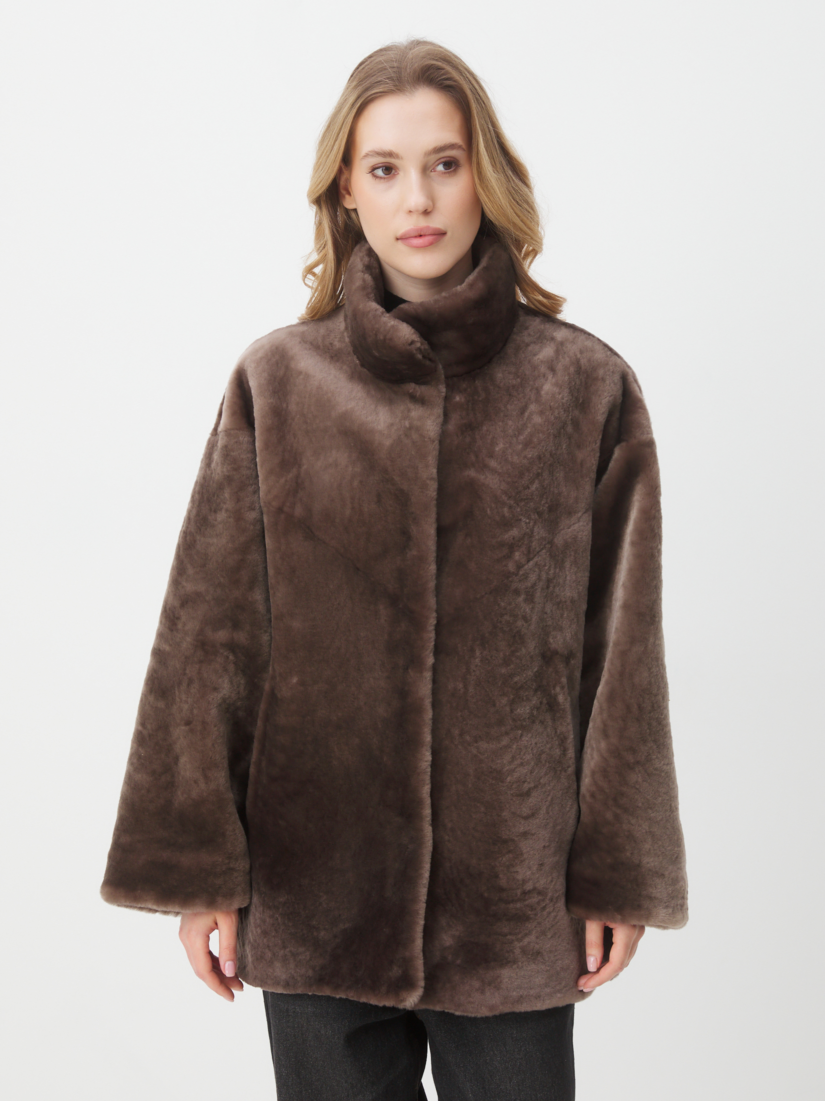 Женская шуба MAISON DAVID 4625715, серо-коричневый