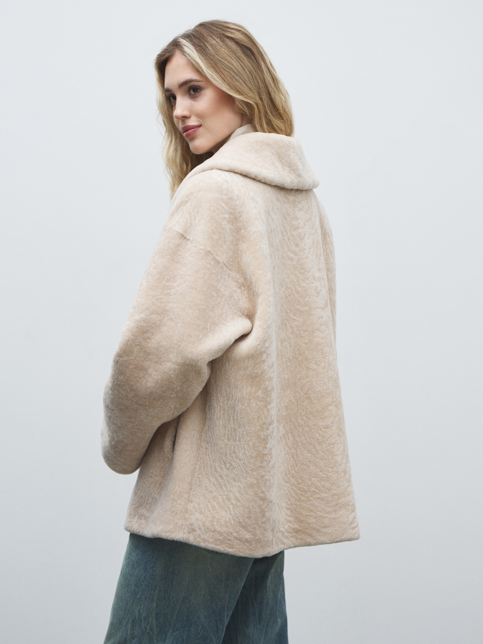 Женская шуба MAISON DAVID 4780231, розовато-бежевый