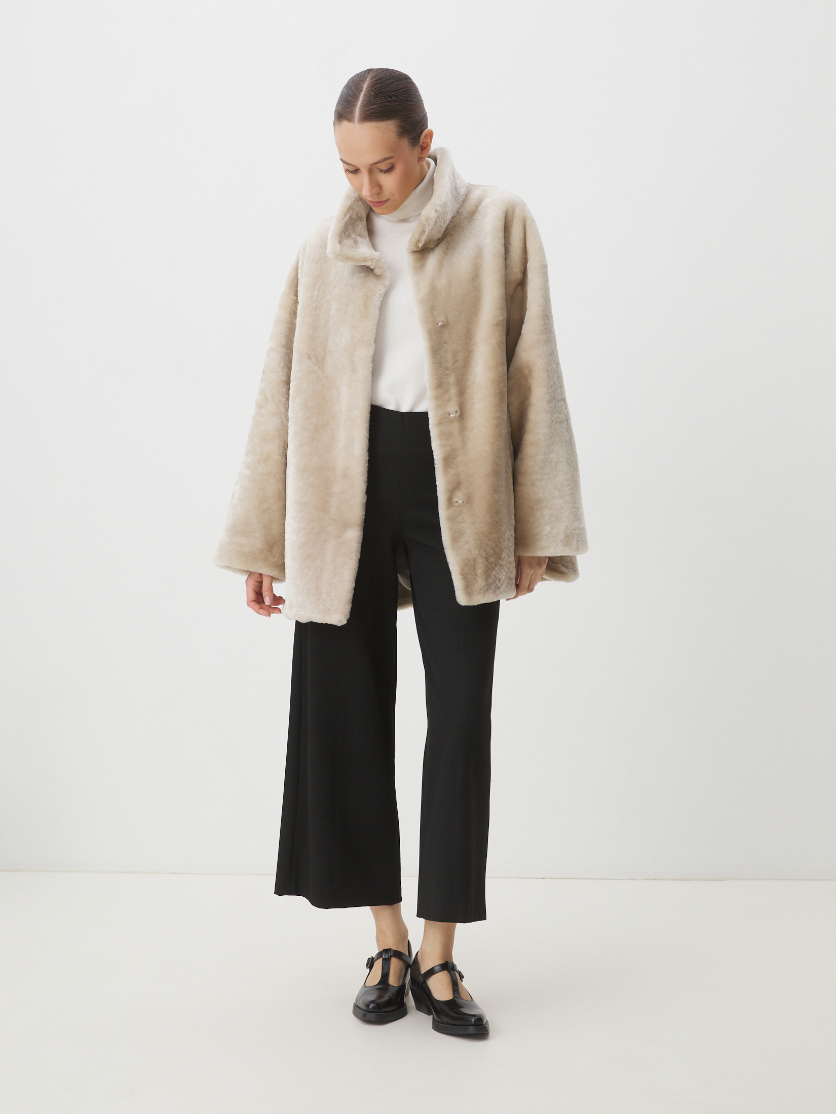 Женская шуба MAISON DAVID 4625695, серовато-бежевый