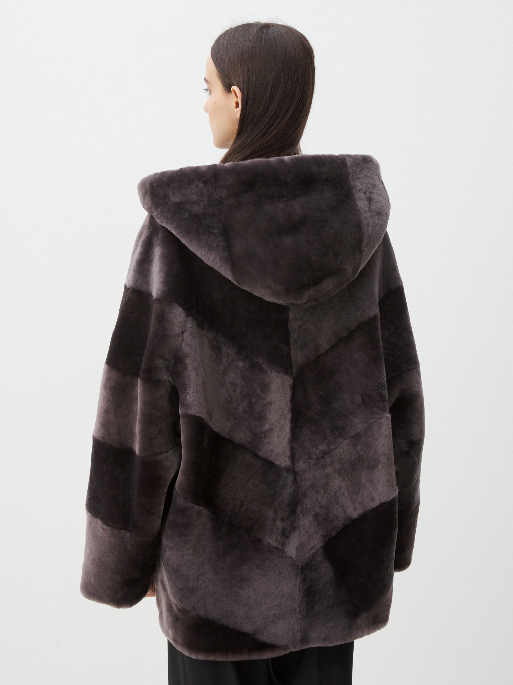 Женская шуба MAISON DAVID 4535768, фиолетово-серый