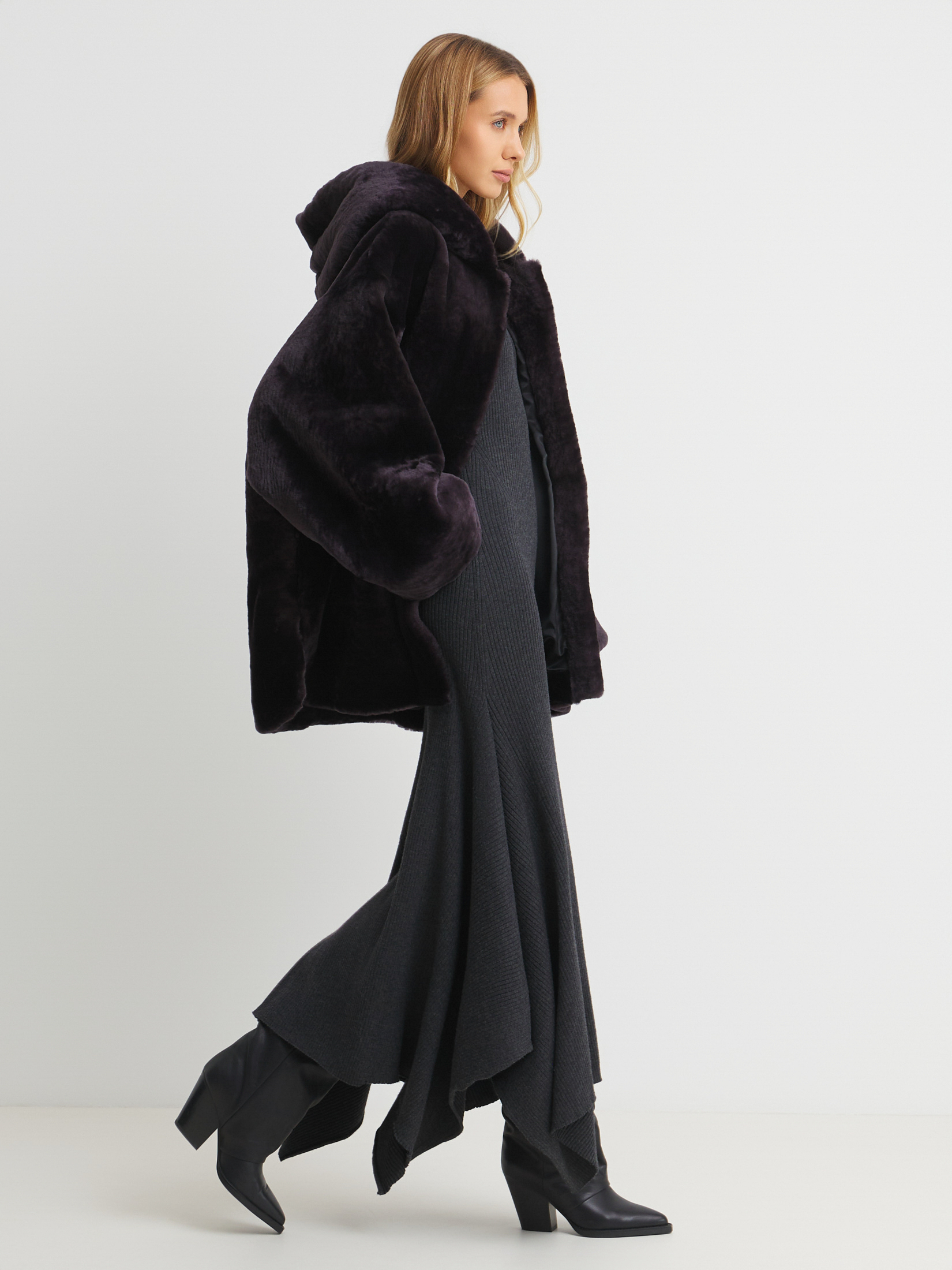 Женская шуба MAISON DAVID 4612167, темно-фиолетовый