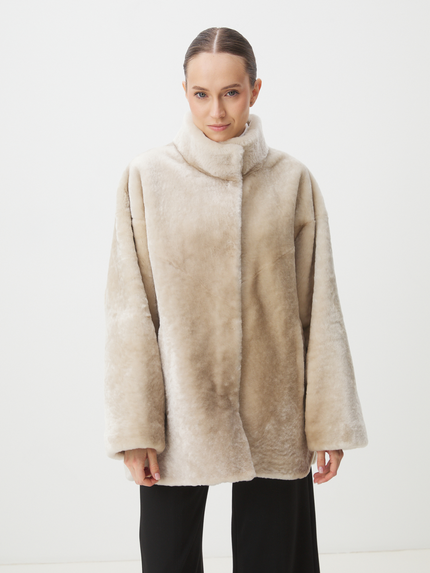 Женская шуба MAISON DAVID 4625695, серовато-бежевый