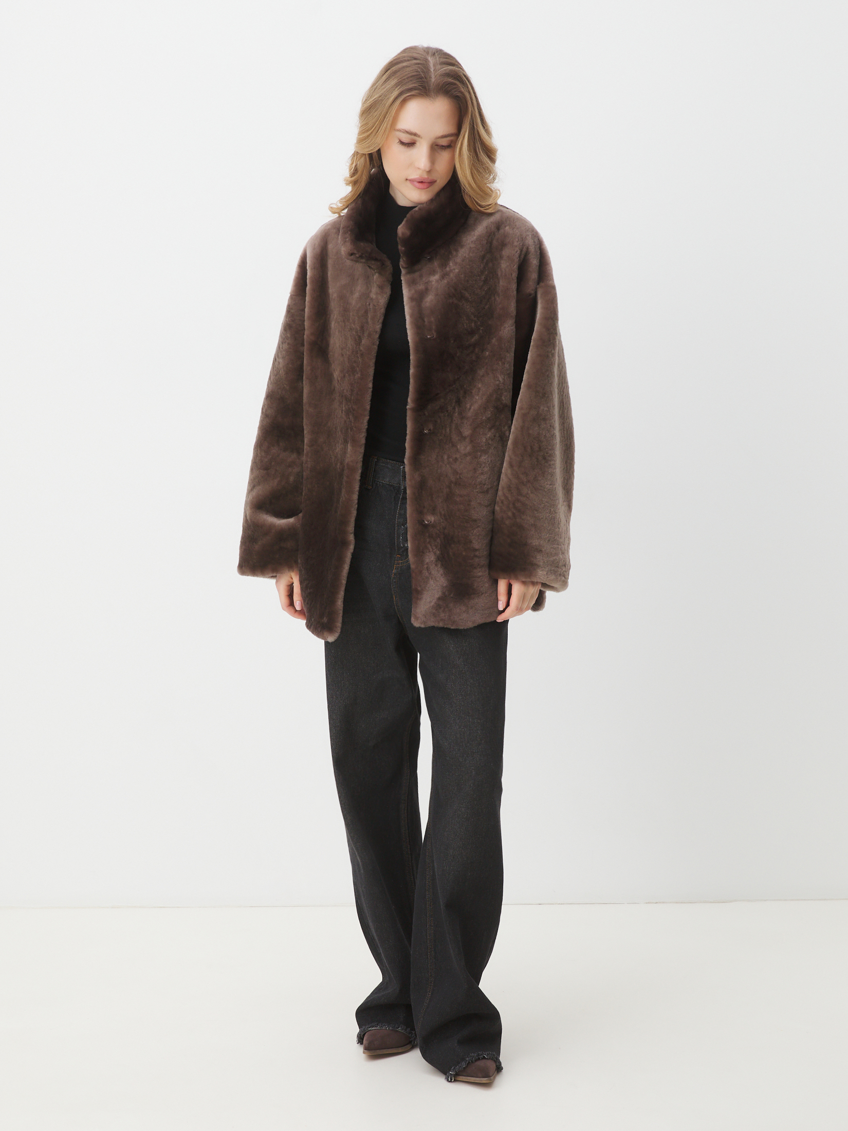 Женская шуба MAISON DAVID 4625715, серо-коричневый