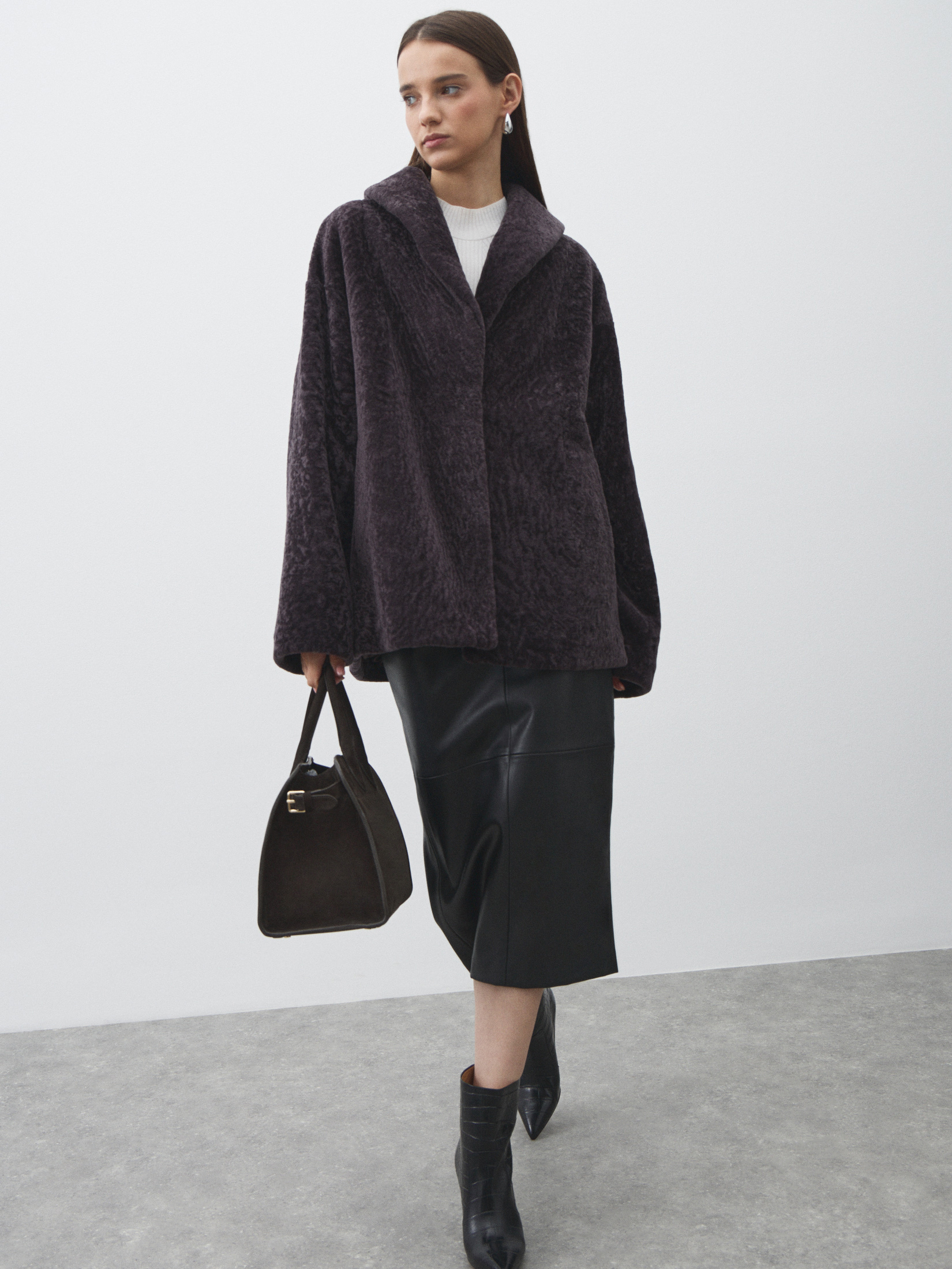 Женская шуба MAISON DAVID 4826877, темно-фиолетовый