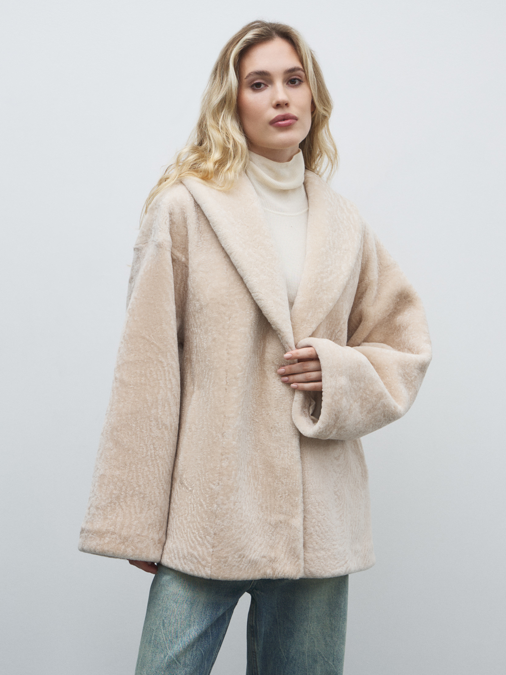 Женская шуба MAISON DAVID 4780231, розовато-бежевый