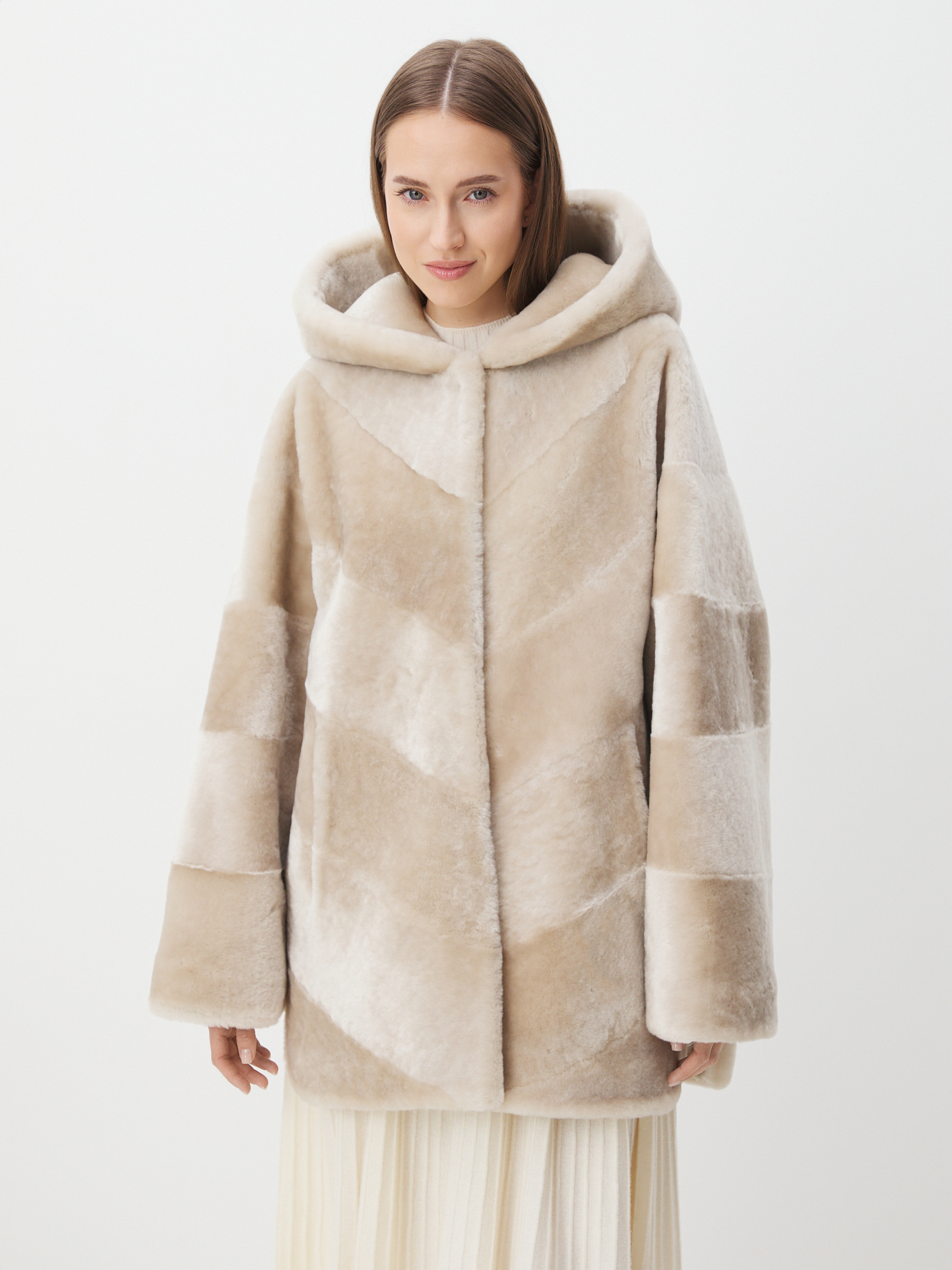 Женская шуба MAISON DAVID 4535800, серовато-бежевый