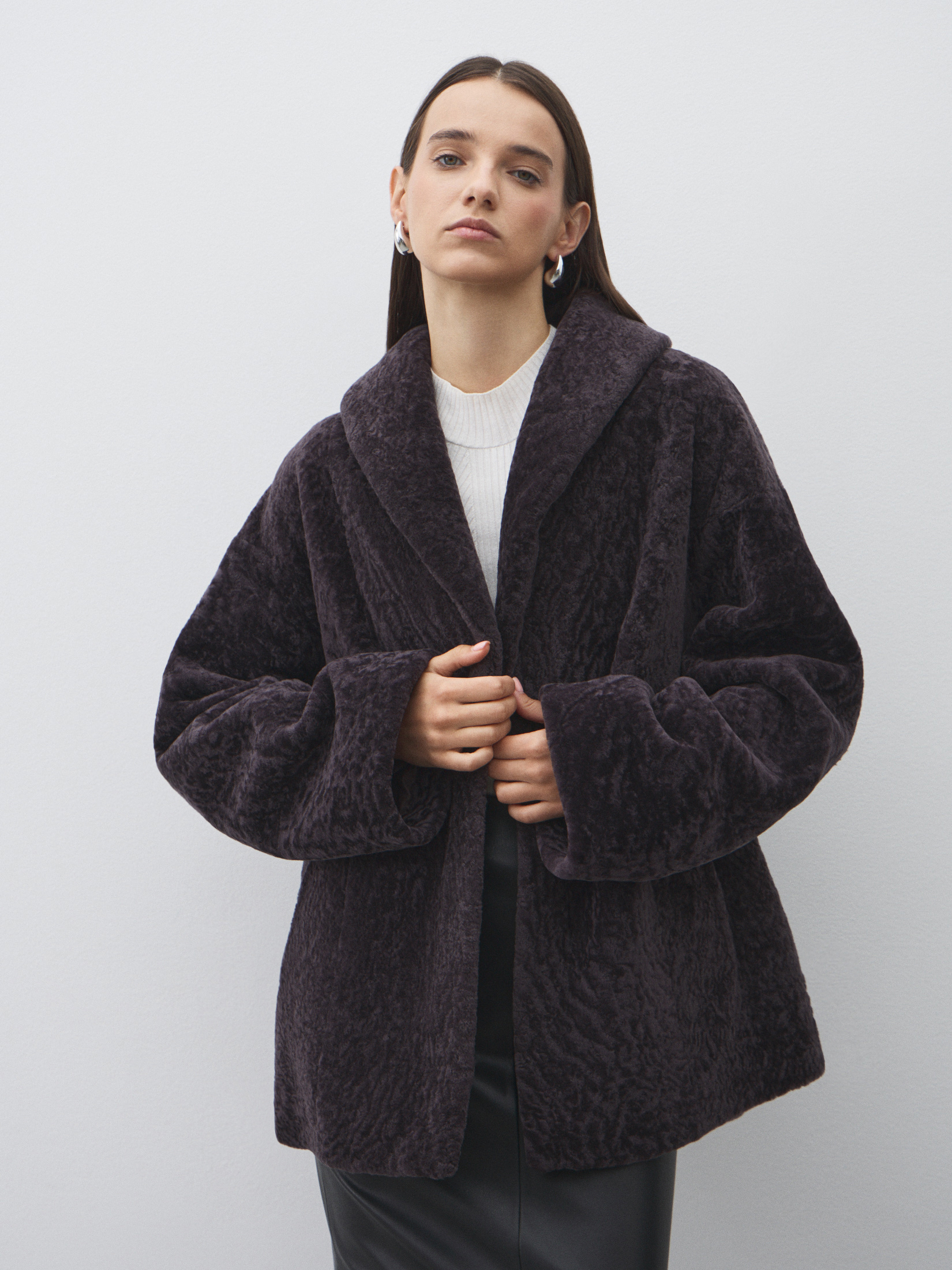 Женская шуба MAISON DAVID 4826877, темно-фиолетовый