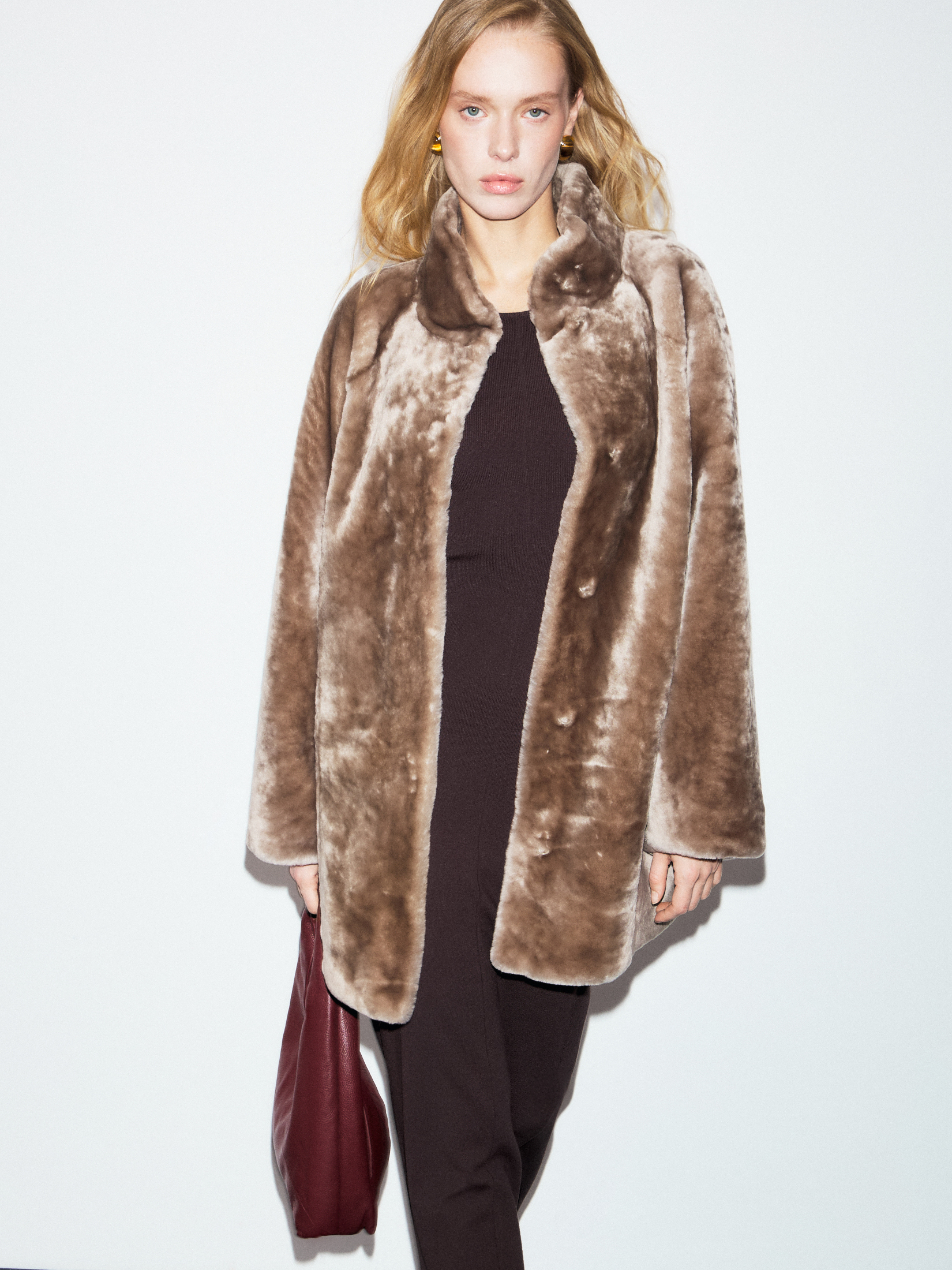 Женская шуба MAISON DAVID 4865218, светло-коричневый