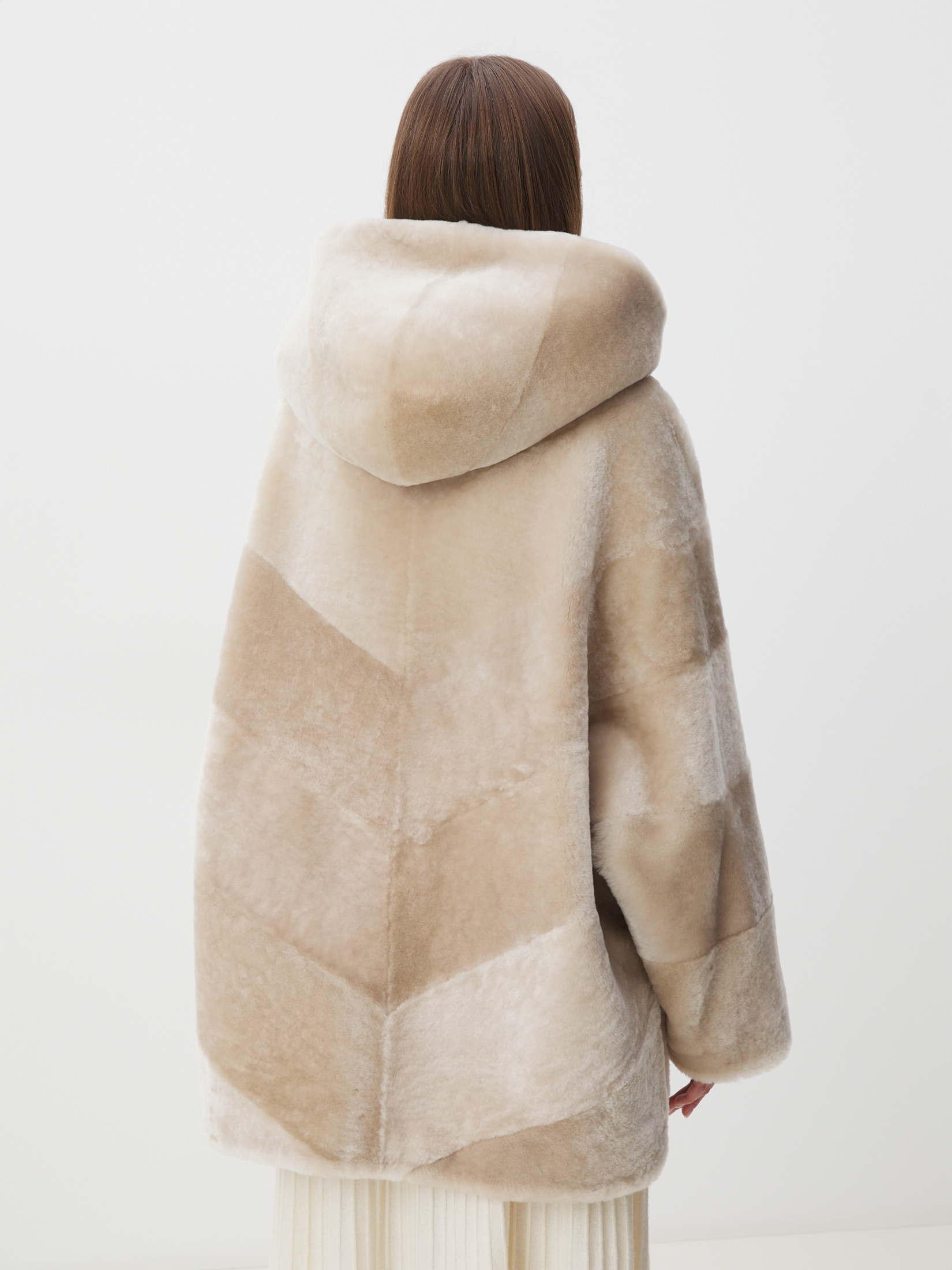 Женская шуба MAISON DAVID 4535800, серовато-бежевый