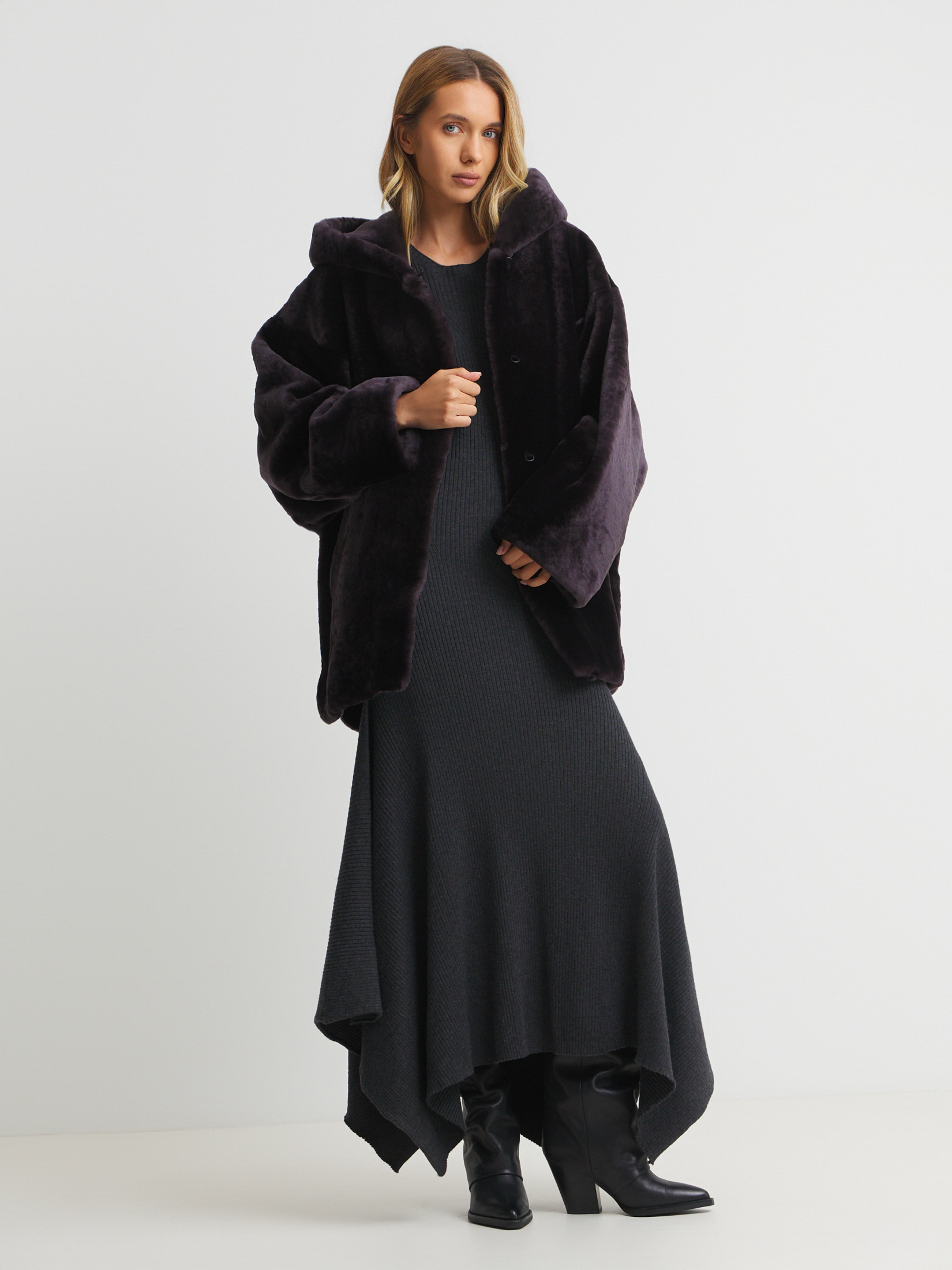 Женская шуба MAISON DAVID 4612167, темно-фиолетовый