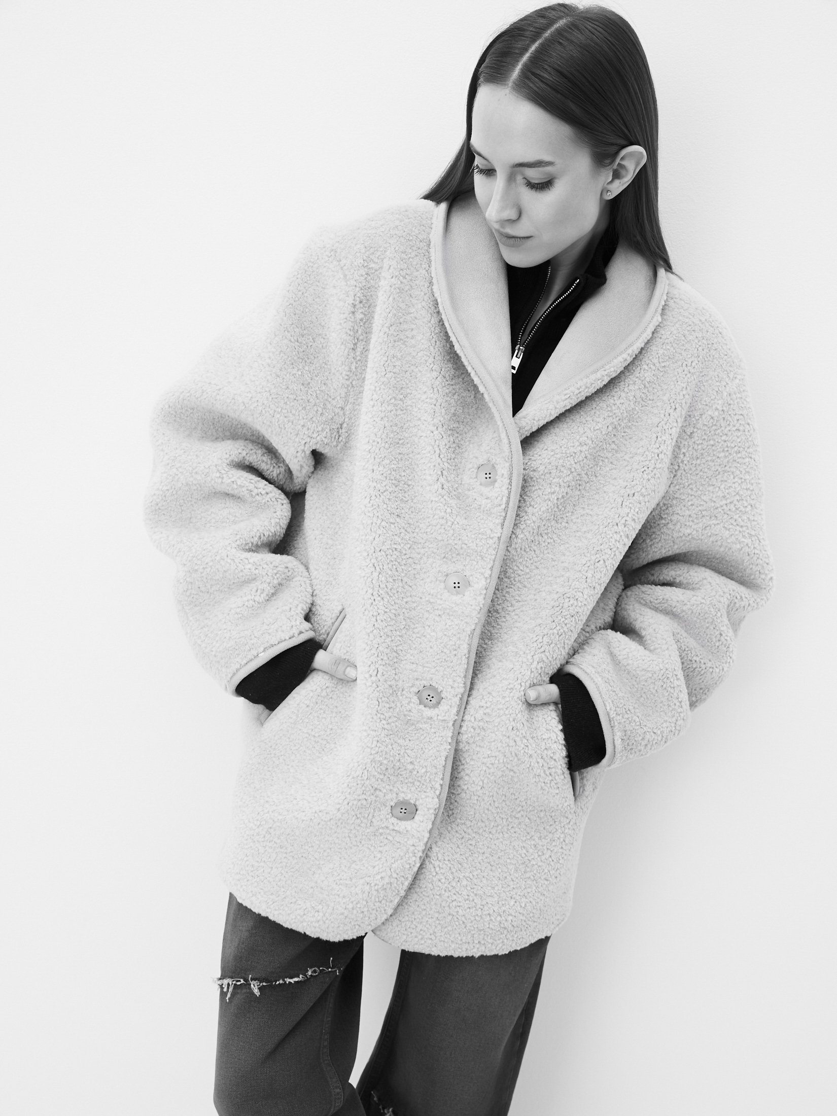 Женская шуба MAISON DAVID CAROLINE_SDF-S 4648078, бежевато-серый