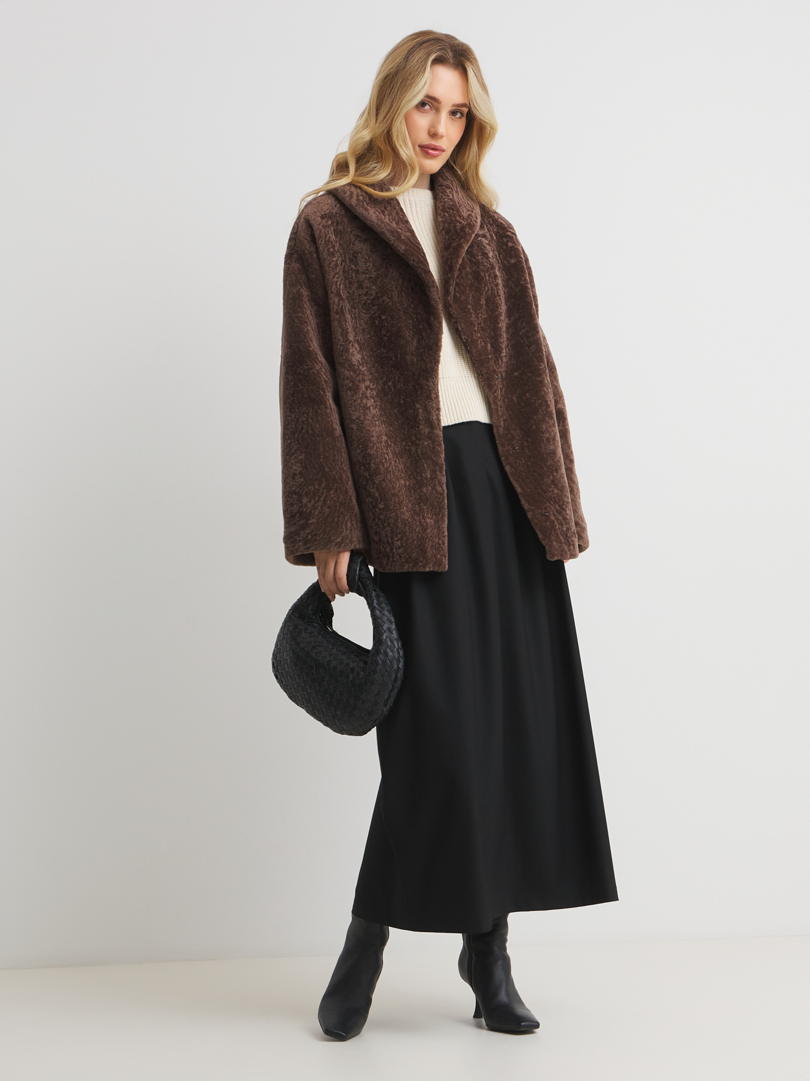 Женская шуба MAISON DAVID 4779046, серовато-коричневый