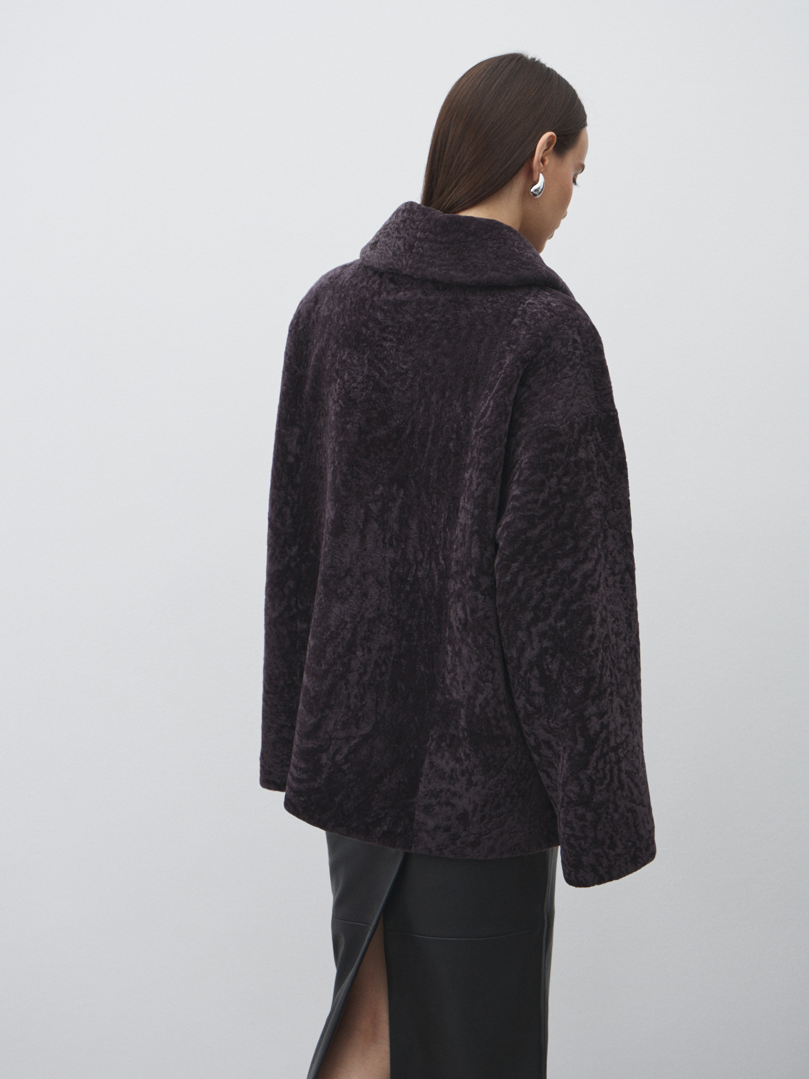 Женская шуба MAISON DAVID 4826877, темно-фиолетовый