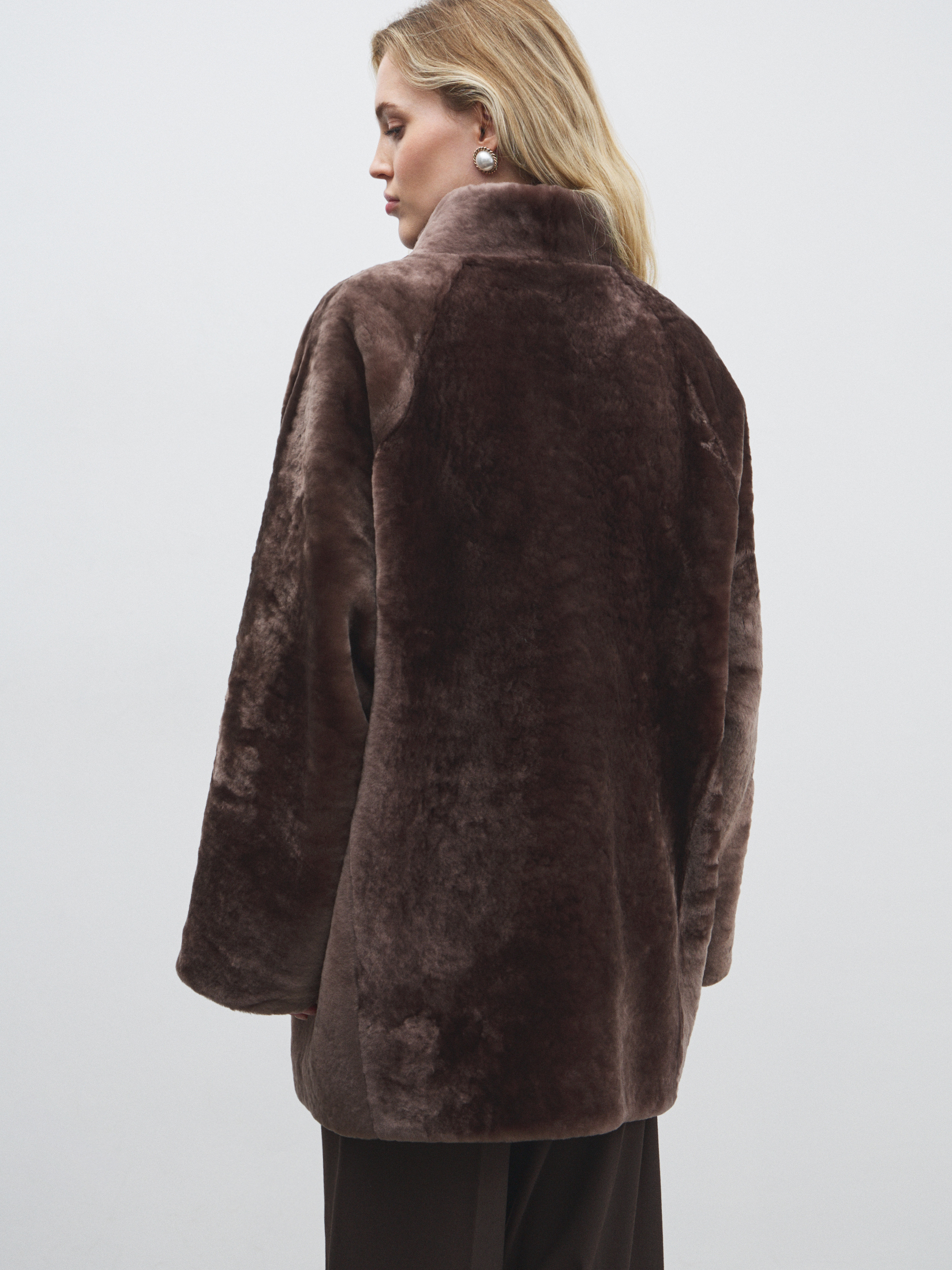 Женская шуба MAISON DAVID 4865181, серо-коричневый