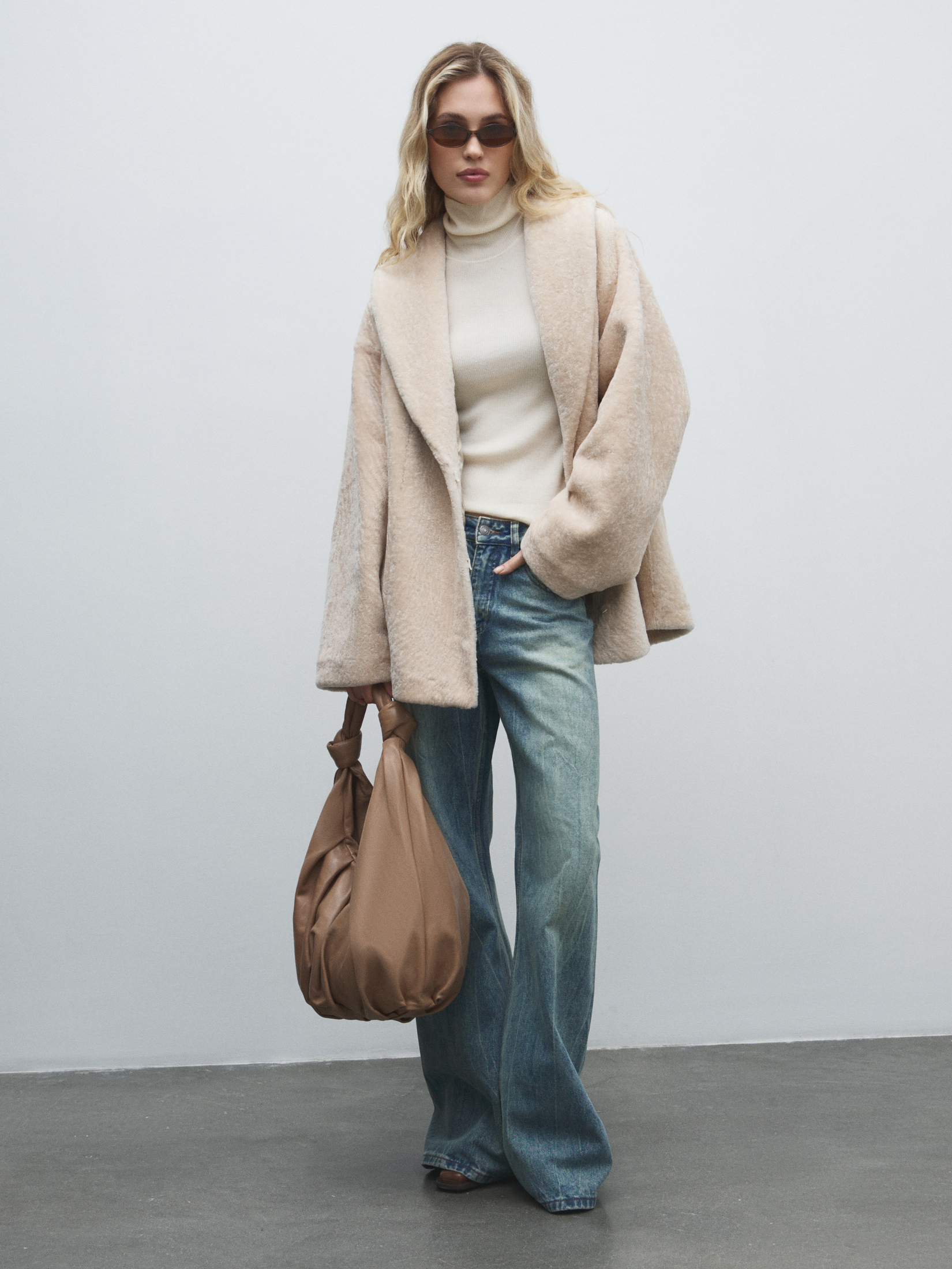 Женская шуба MAISON DAVID 4780231, розовато-бежевый