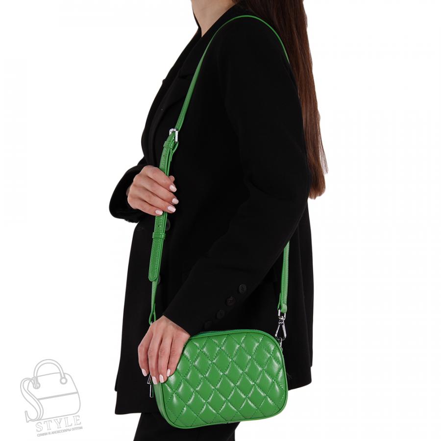 Сумка женская кожаная 0703C green Polina&Eiterou/50
