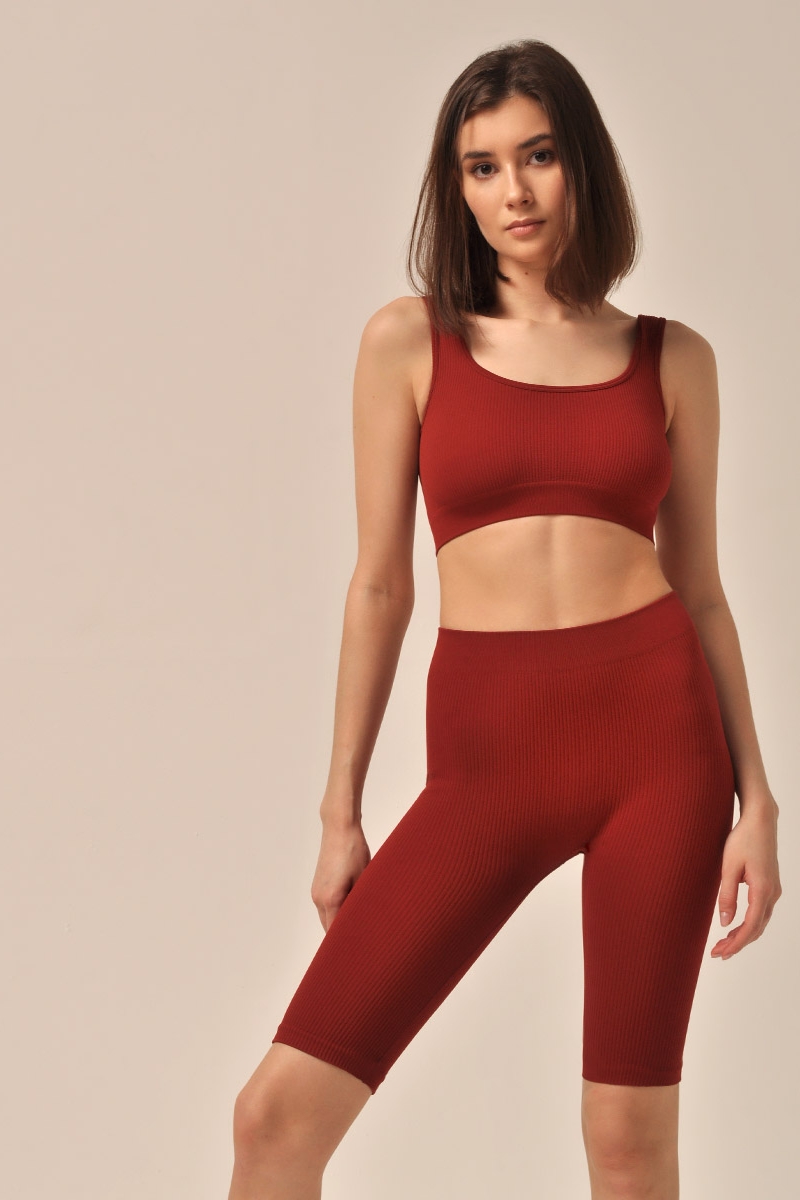 600р 978р MY Велосипедки PA829 SHORT LEGGINGS RIB (1/100)