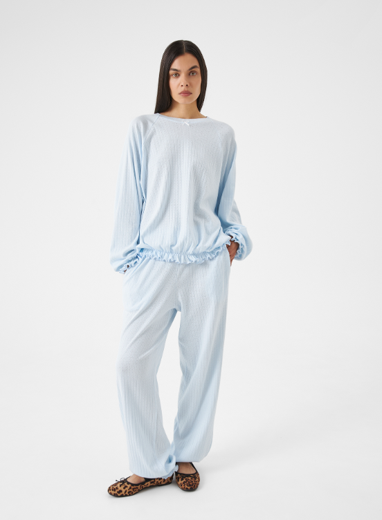 MY Лонгслив over ажур.трикотаж с рюшами ЛО031