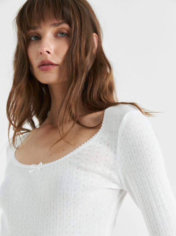 MY Лонгслив жен.из ажурного трикотажа ЛО030