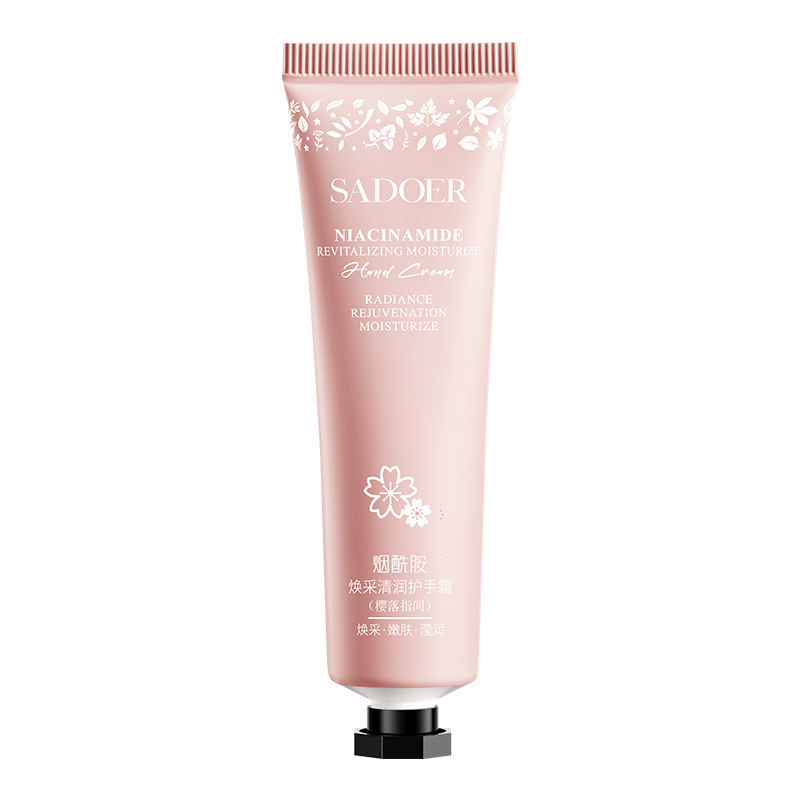 Крем для рук с ниацинамидом и ароматом сакуры SADOER Niacinomide Revitalizing moisturize hand Cream, 30 гр