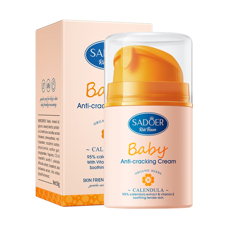 Успокаивающий детский крем с календулой и витамином Е SADOER Baby anti-cracking cream, 50 гр