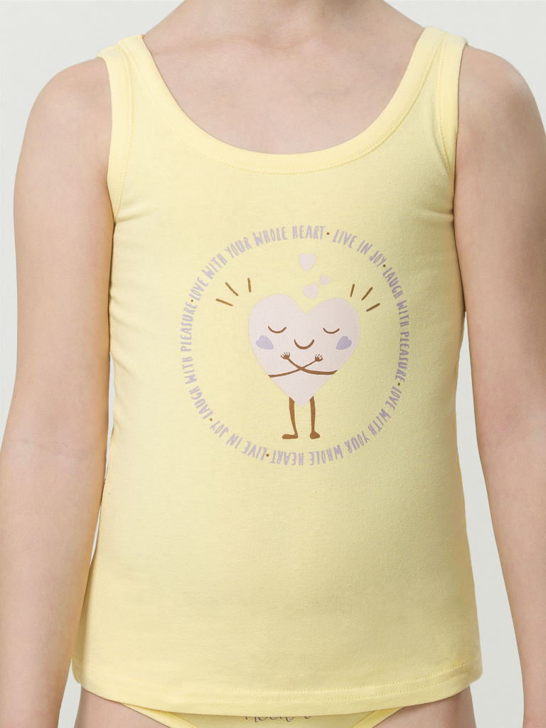 Майка для девочек Ванильный/пудра(7/35) GUVD3300(2)