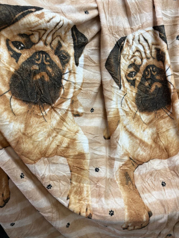 Плед плюшевый 2 спальный Собачки PLSOB