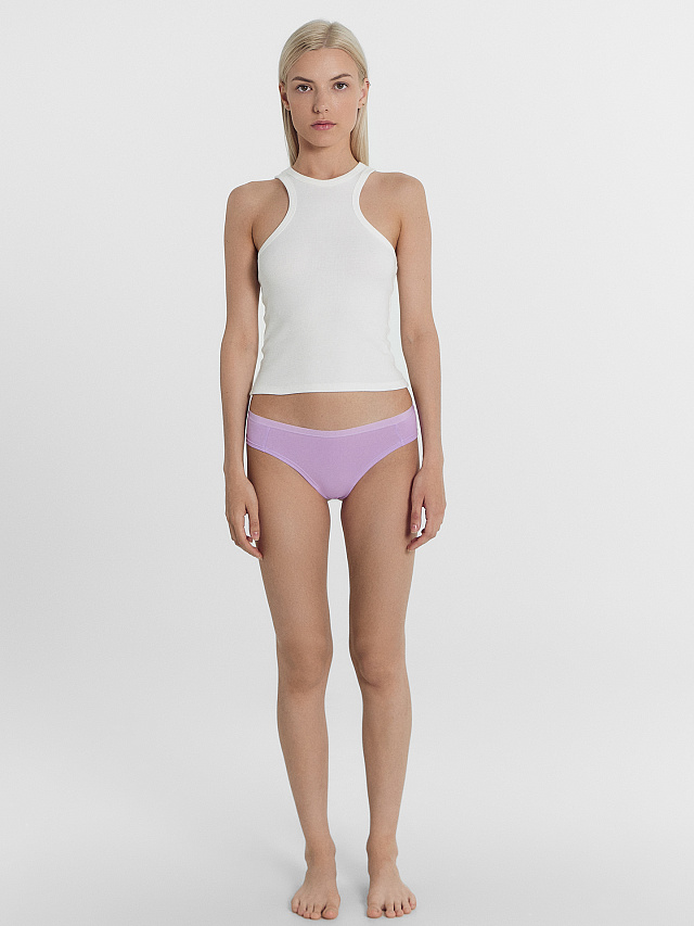 Трусы женские бразилиана в сиреневом цвете