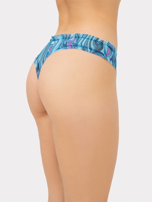 Трусы женские бразилиана мятно-зеленые с разводами