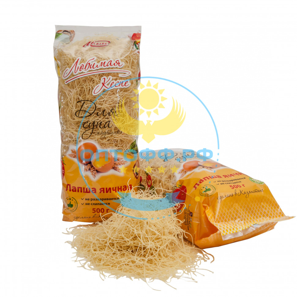 МЕРЕКЕ Лапша Любимая для супа паутинка 500гр (кор*10)