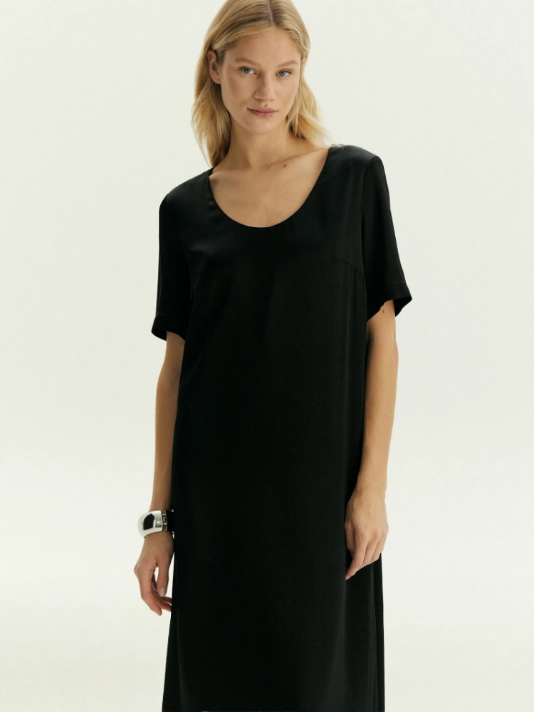 Платье миди из 100% вискозы ,
100% вискоза ,