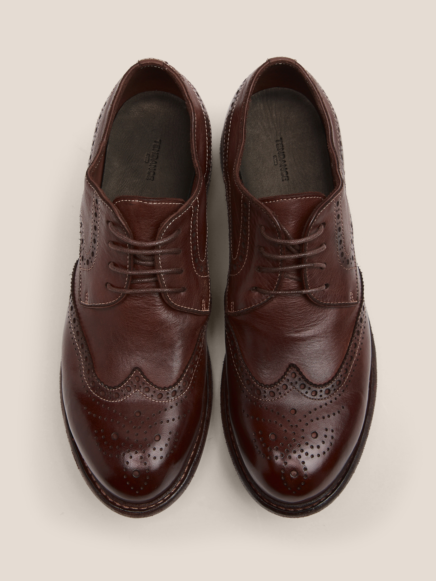 Мужские броги TENDANCE 4447079, бордово-коричневый