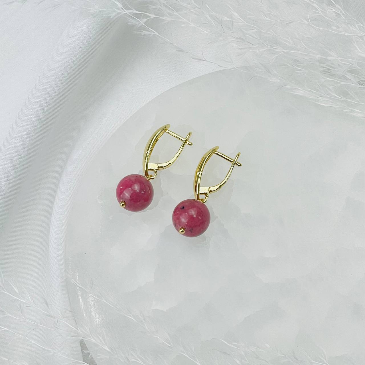 Радуга Самоцветов Серьги из Родонита