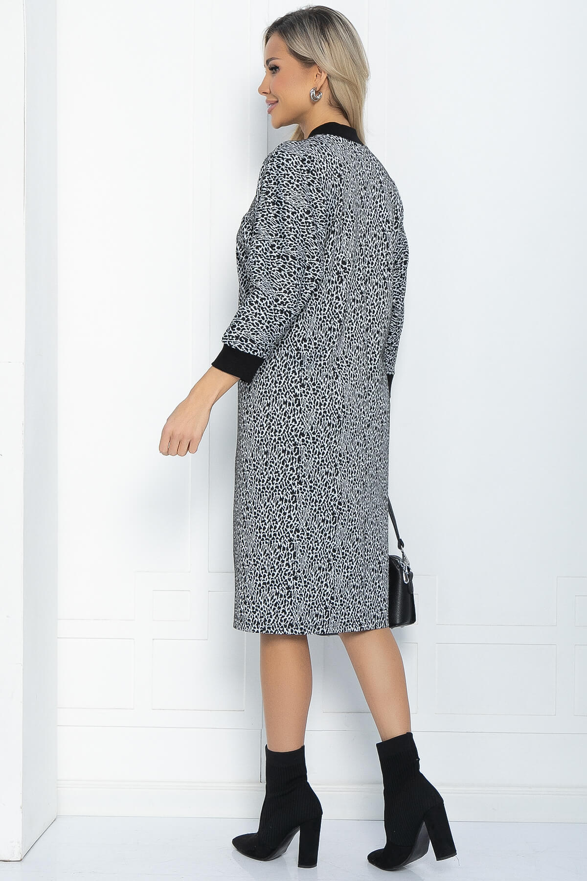 Платье Любите женщину (черно-белое) НЬЮ П12088