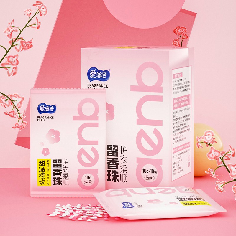 Парфюм-кондиционер для стирки в гранулах с ароматом сакуры, ПРОБНИК 10 гр.