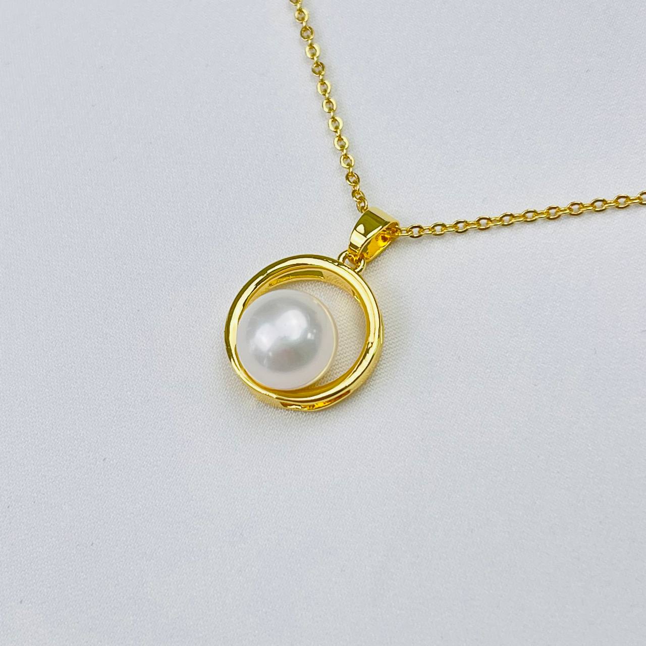 Радуга Самоцветов Комплект из Жемчуга (подвеска,пусеты)