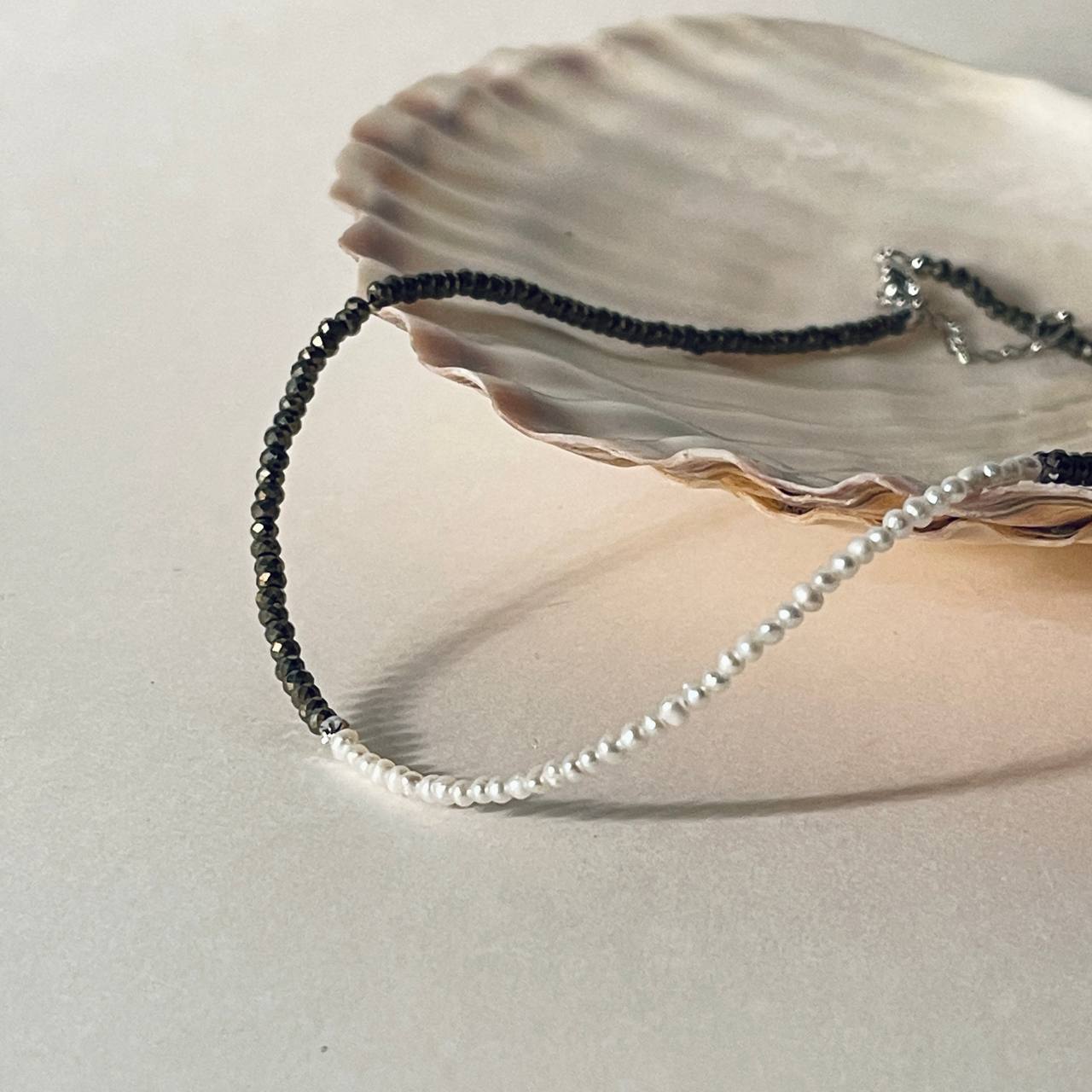 Радуга Самоцветов Бусы из Пирита и Жемчуга