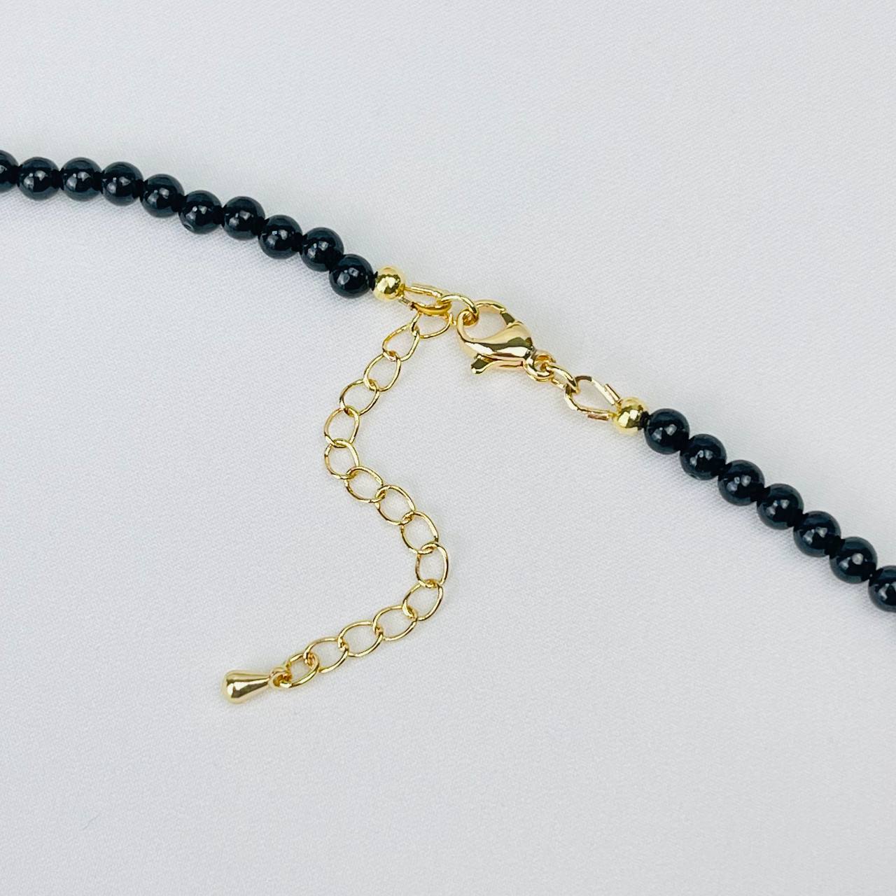 Радуга Самоцветов Колье из черного Турмалина и Граната