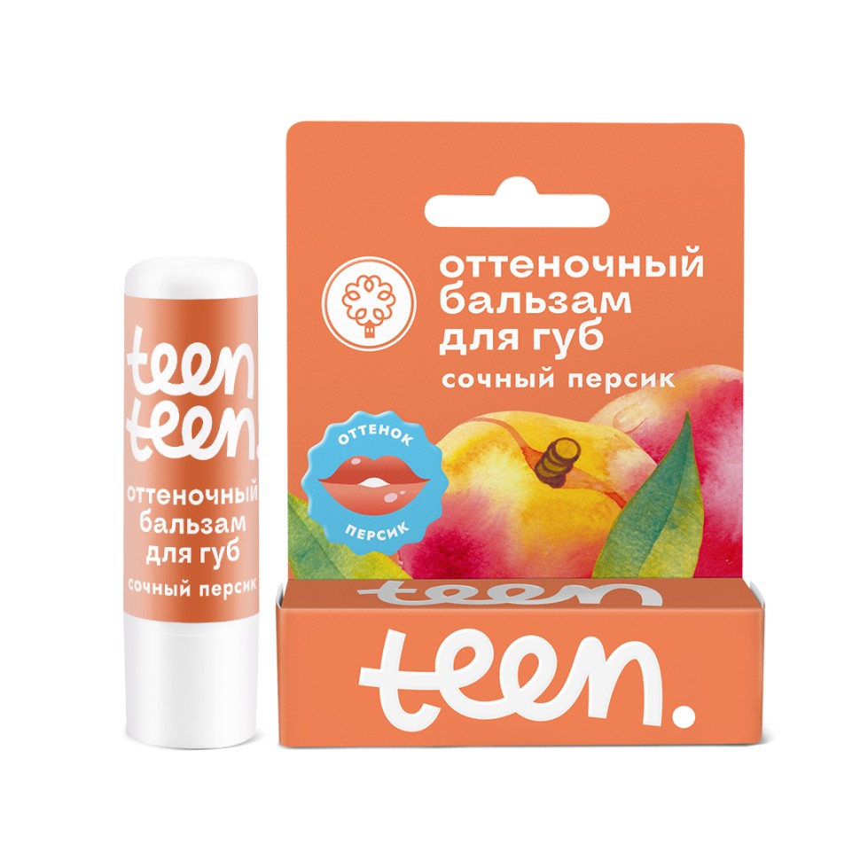 Оттеночный бальзам для губ Сочный персик ТИН, 3,5г ¶