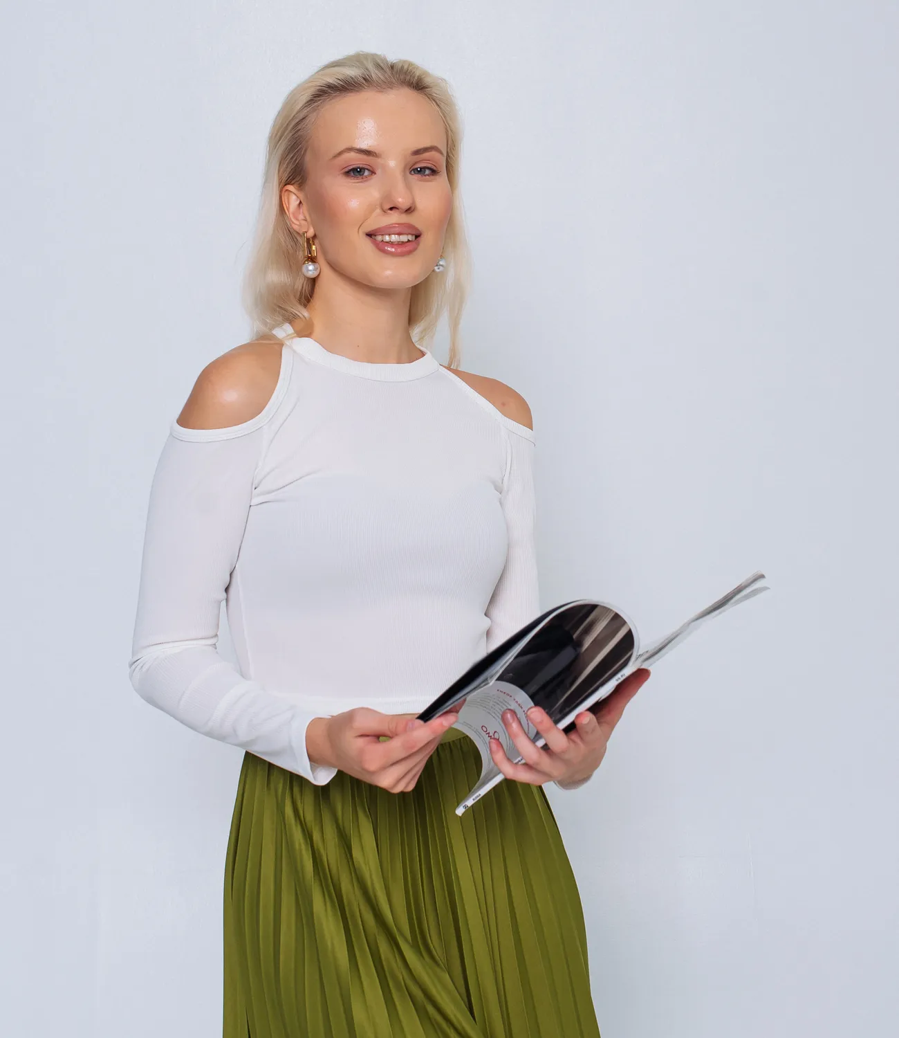 ст. цена580руб.! Кроп-Топ #БШ1609, белый