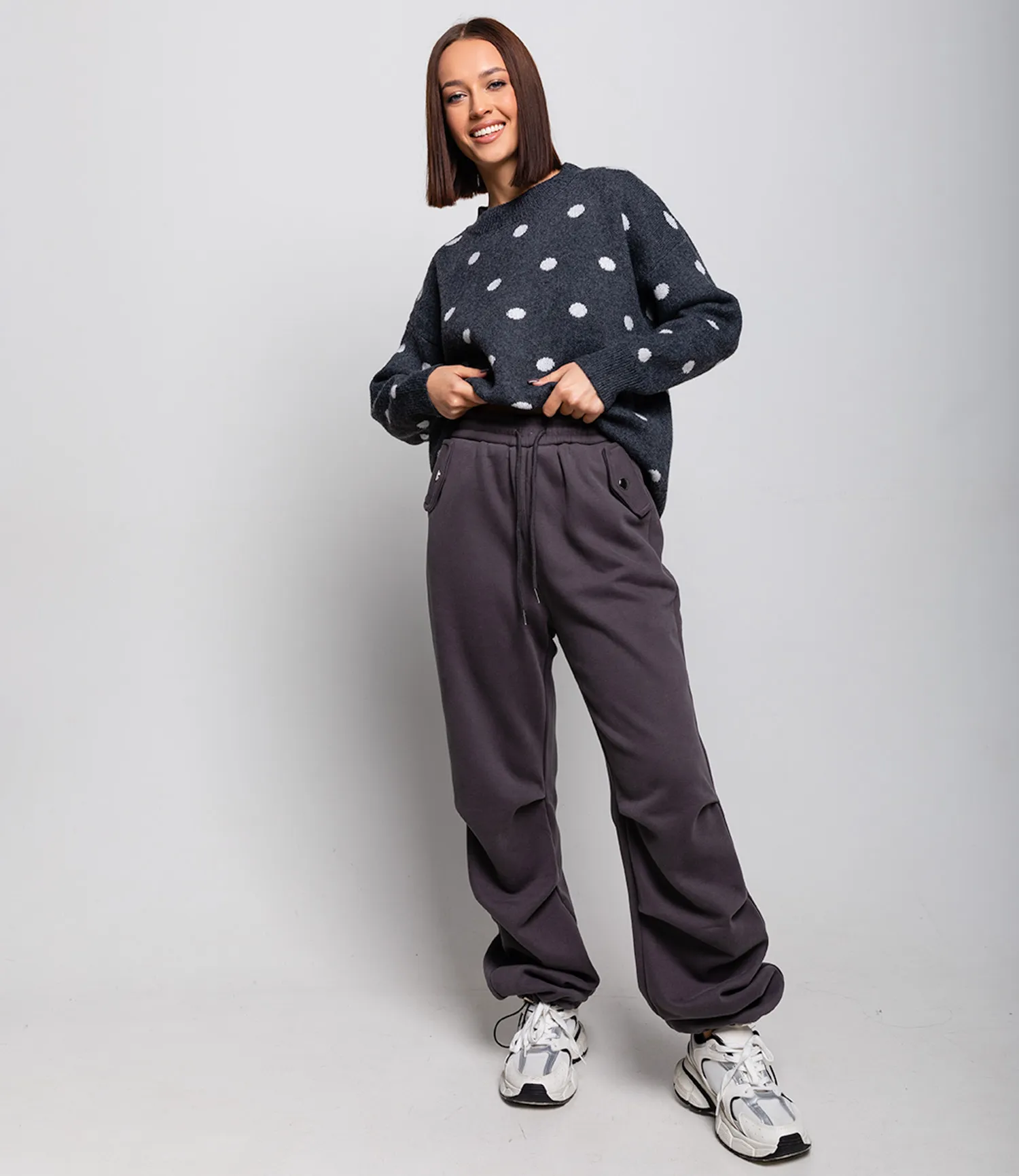 ст. цена1350руб.! Брюки #КТ6202, графит