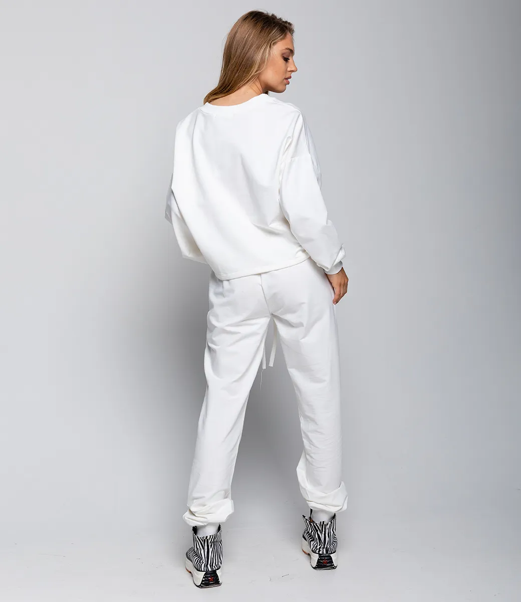 ст. цена1590руб.! Спортивный костюм #ОБШ1885, молочный