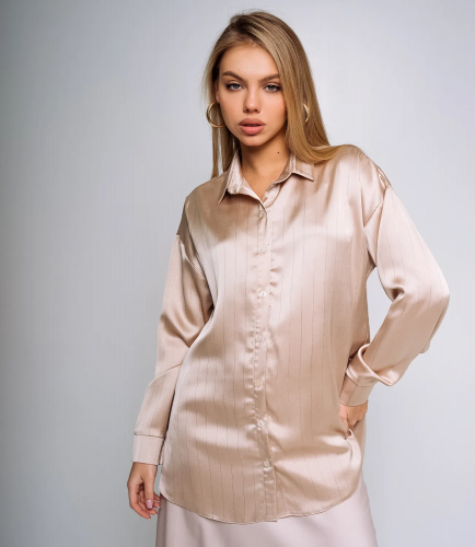 ст. цена960руб.! Рубашка #БШ2136, бежевый