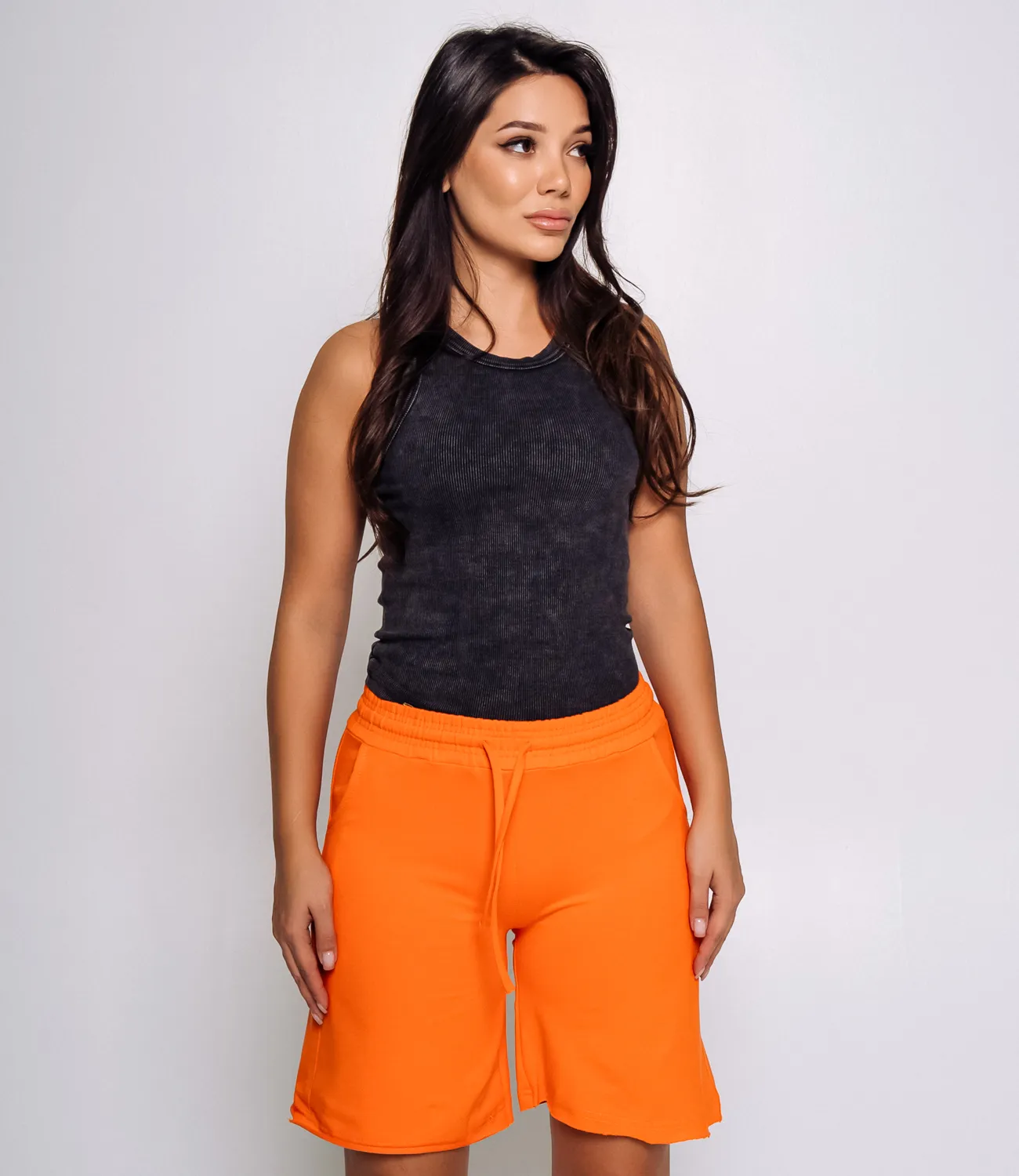 ст. цена620руб.! Шорты #ОБШ1347 (1), оранжевый